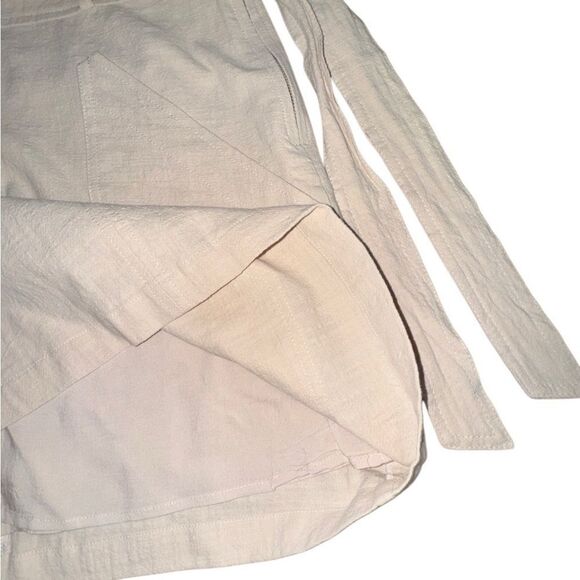Altar'd State Women's Cream 100% Cotton Mini Skirt w/ Wrap Tie Belt Size Large - Picture 5 of 6